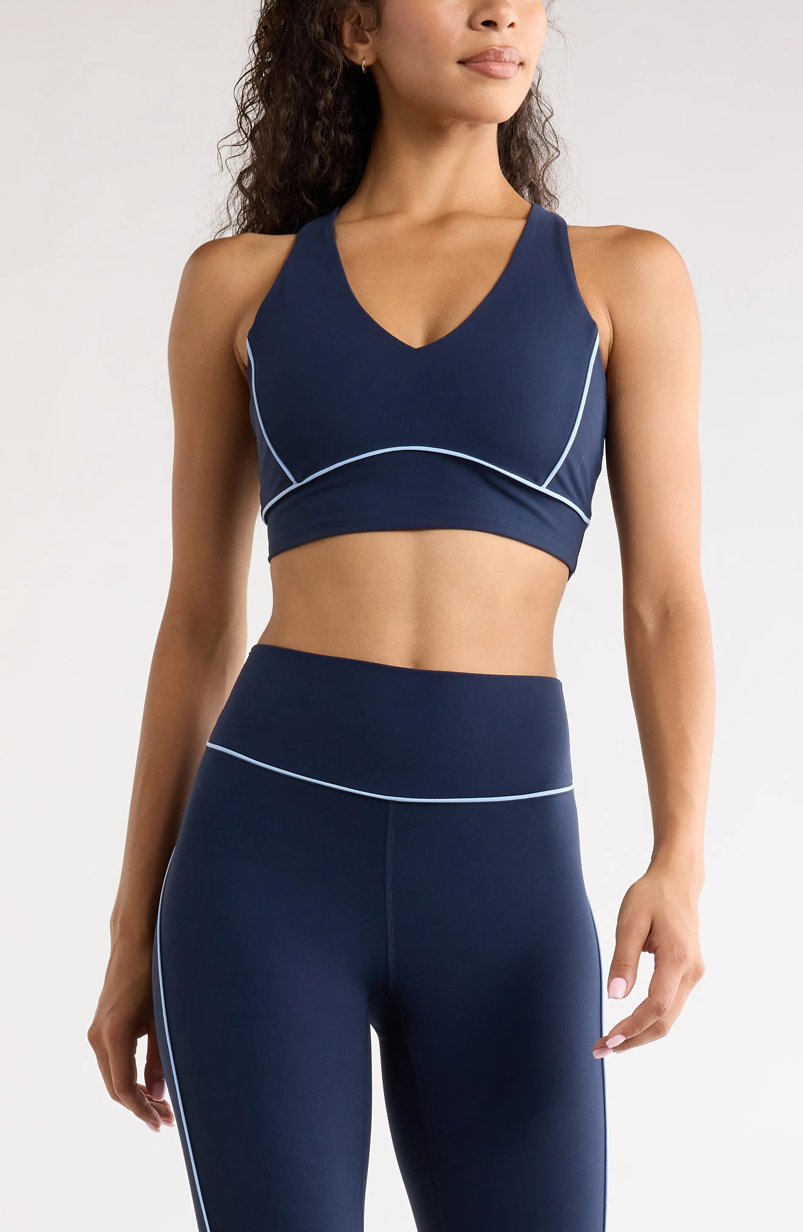 Studio Luxe Piped Sports Bra (Women) | Nordstrom | Nordstrom