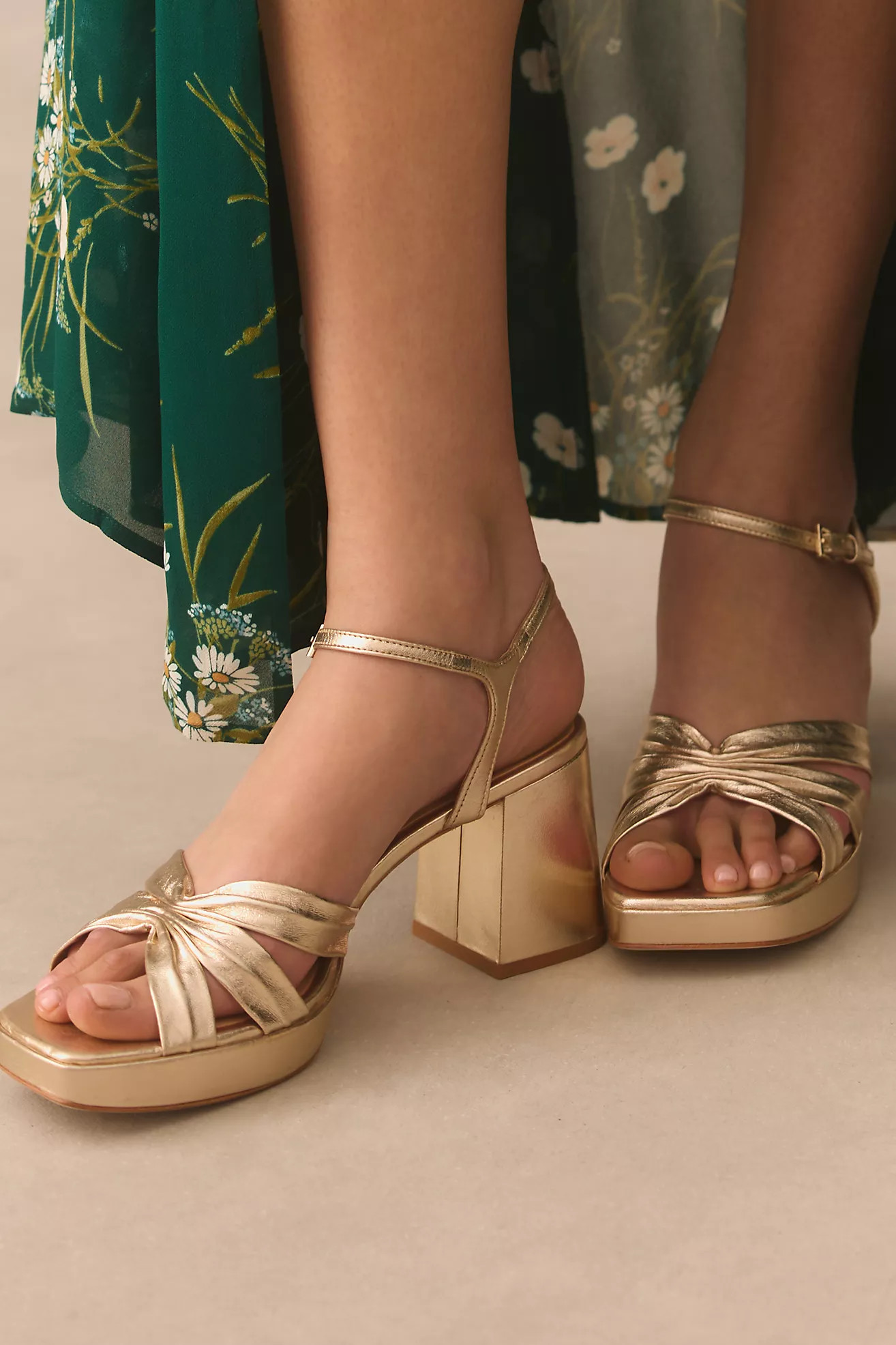 Reformation Maize Platform Heeled Sandals | Anthropologie (US)
