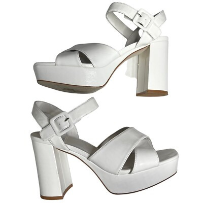 Jeffrey Campbell Amma White Patent Leather Platform Pumps 9  | eBay | eBay US