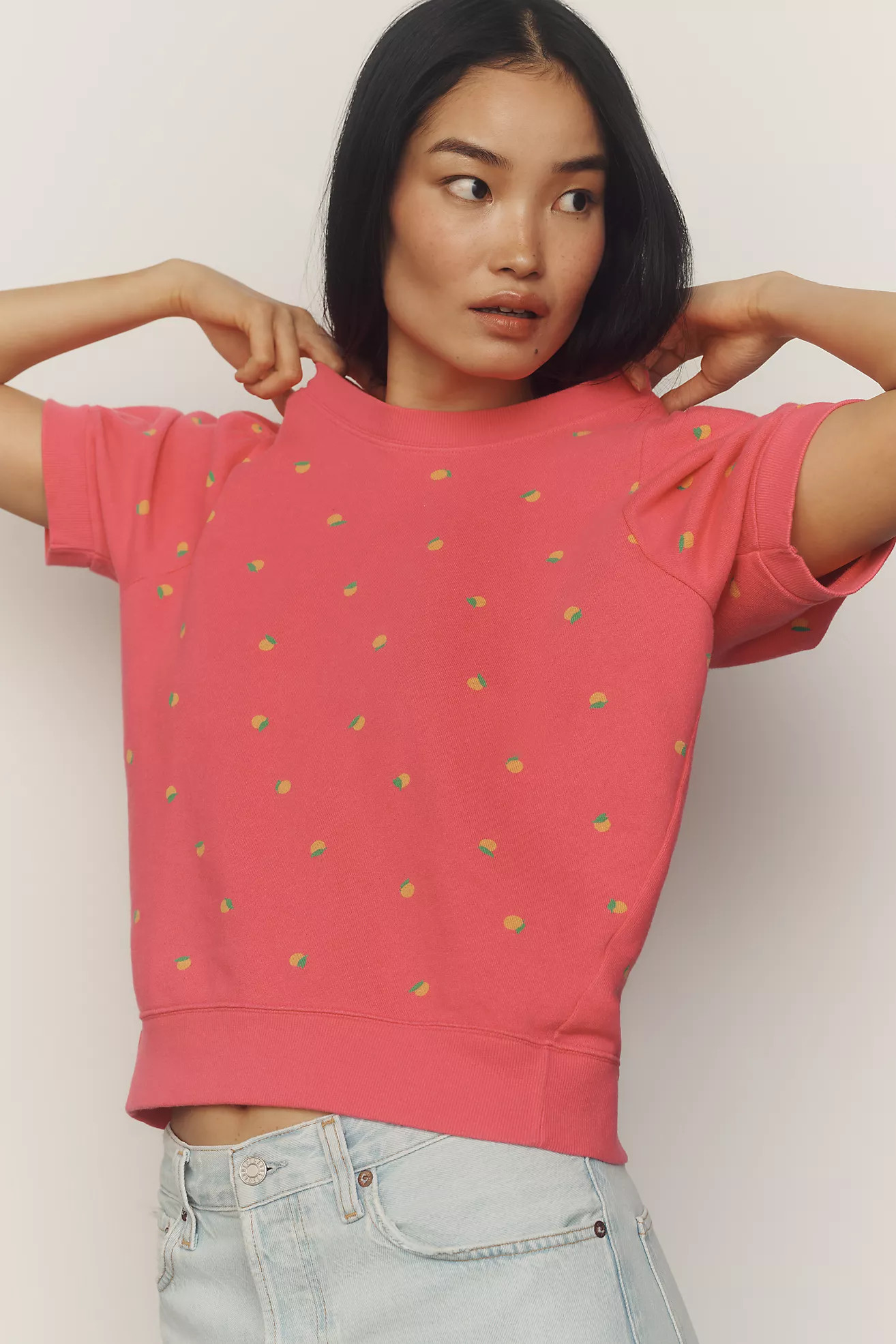 Maeve Puff-Sleeve Sweatshirt Tee | Anthropologie (US)