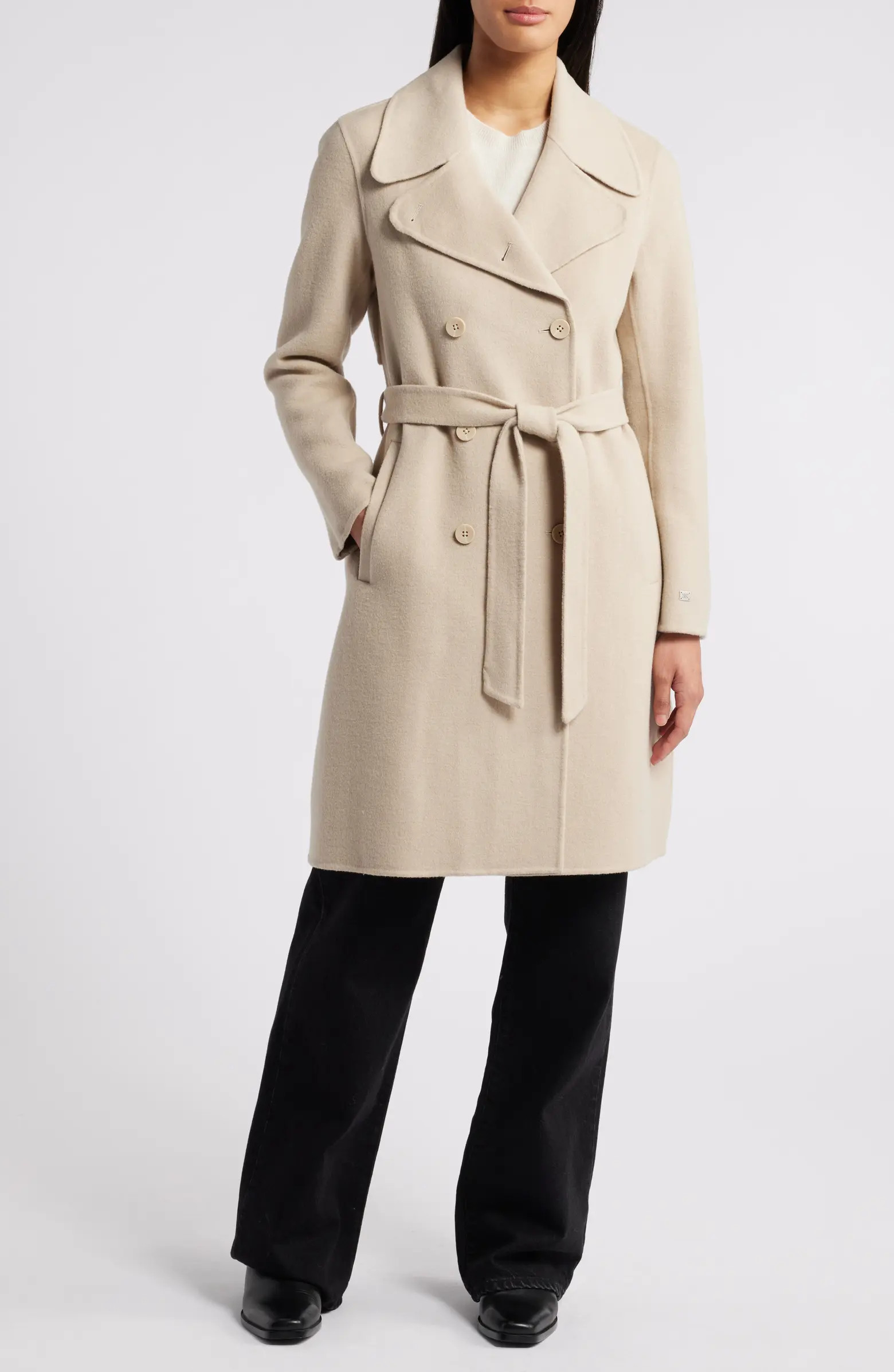 Safira Double Breasted Wool Blend Coat | Nordstrom Rack