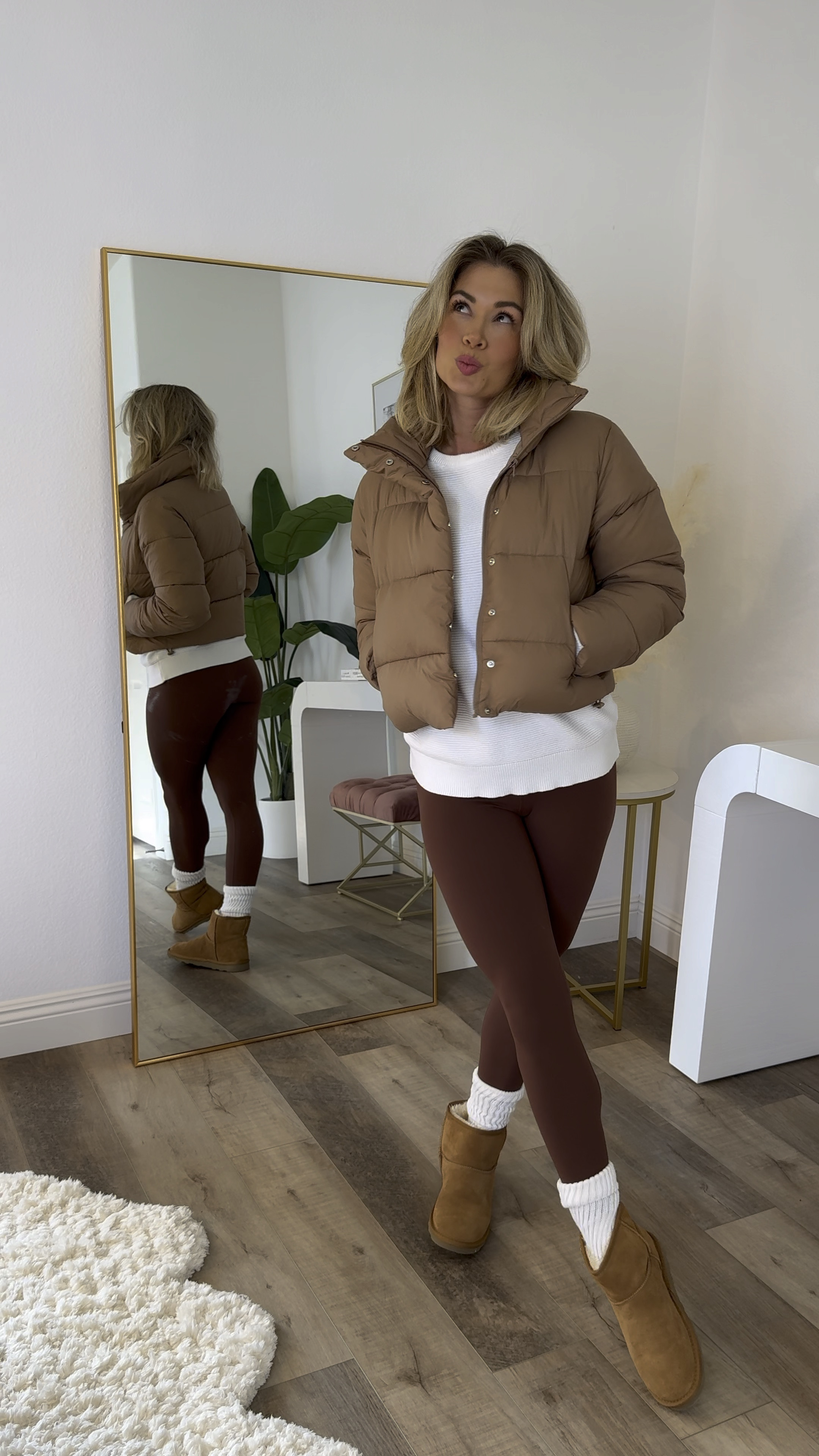 $22 fur- lined boots tts! 
$29 leggings in java coffee (wearing a small) 

Wearing a size small jacket. 


#LTKCyberWeek #LTKworkwear #LTKfindsunder50