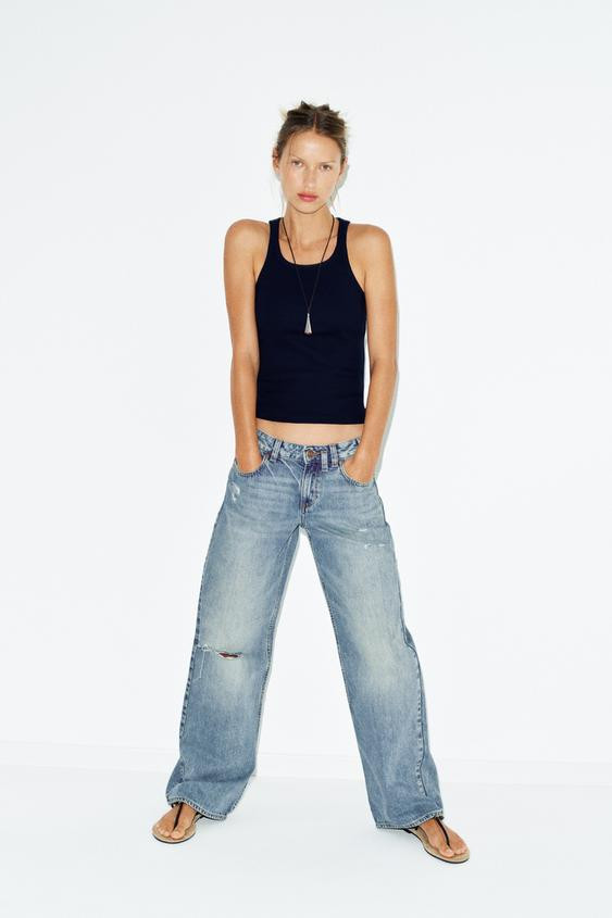 RIB STRAPPY TOP | Zara US