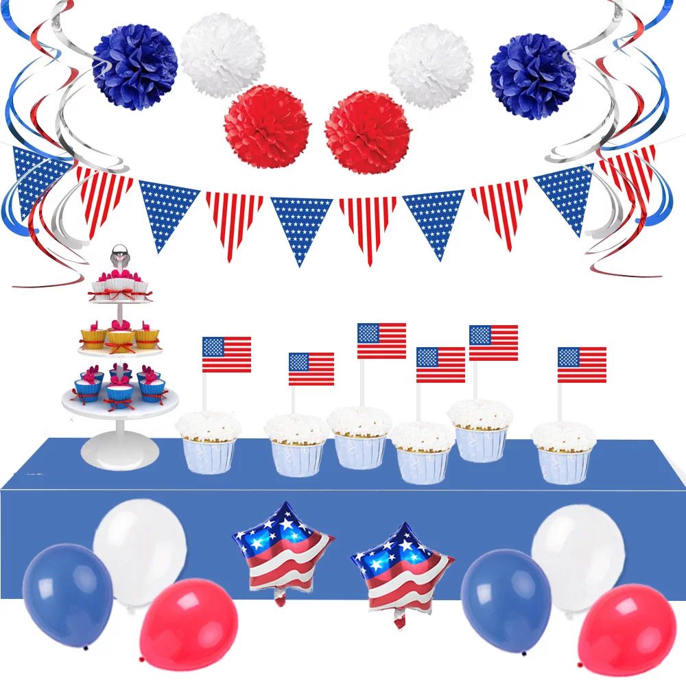 LifeMadeSimple Patriotic American Flag Decorations. Great 4th of July Decorations or Olympics Par... | Walmart (US)