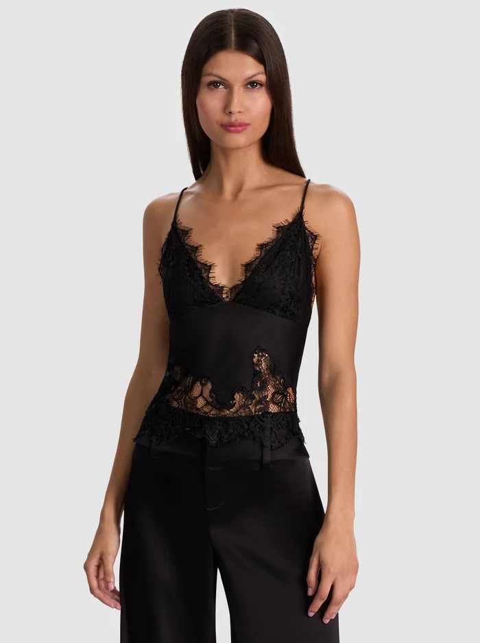 CLAUDIA LACE SLIP TOP | Alice + Olivia