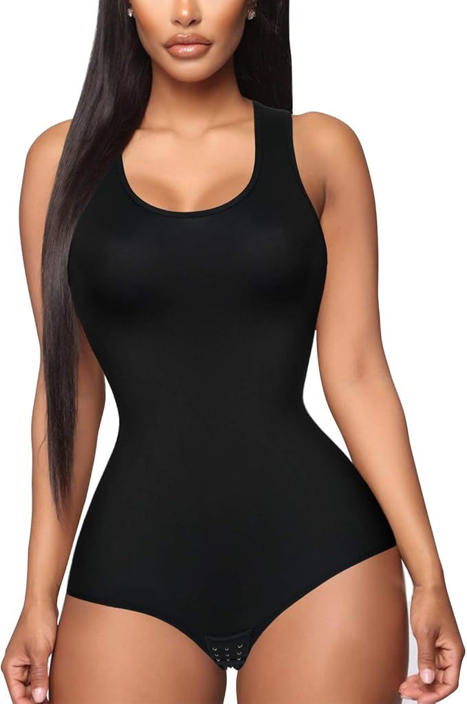 Irisnaya Shapewear Bodysuit Scoop Neck Tank Tops for Women Tummy Control Waist Trainer Vest Full ... | Amazon (US)