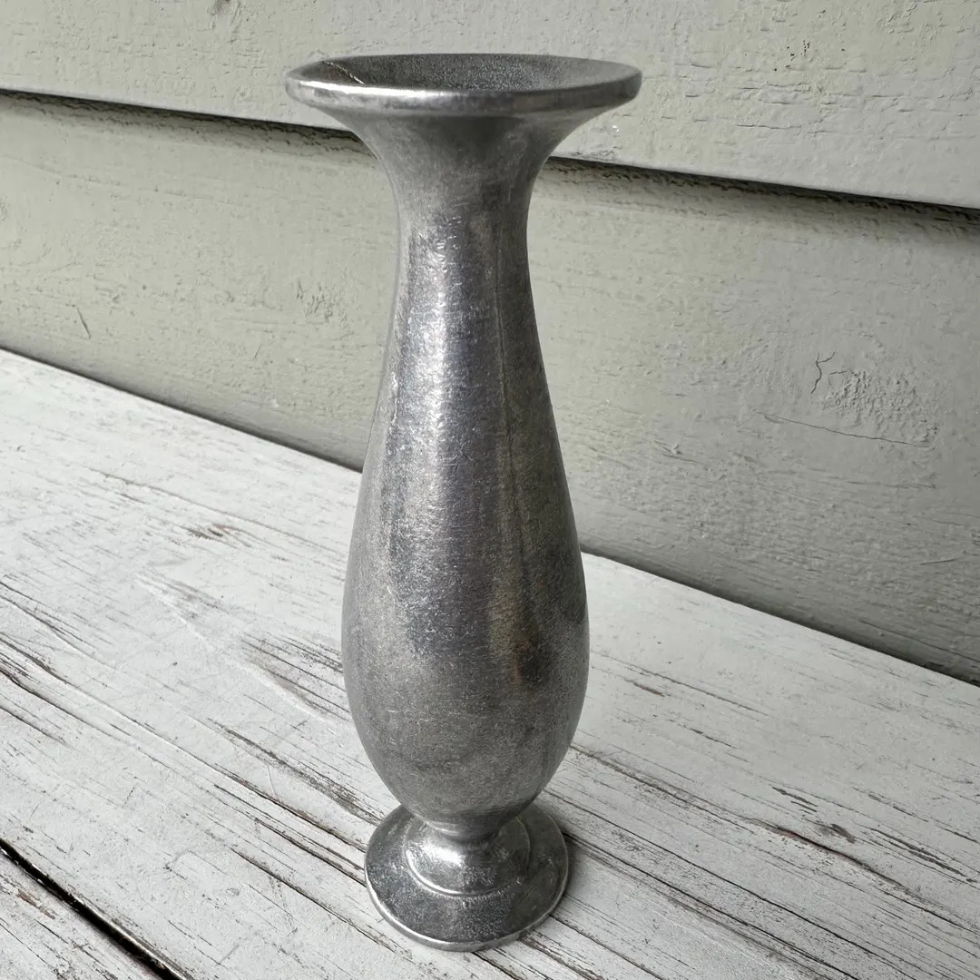 Vintage Pewter Bud Vase - Mid Century Modern Solid Pewter Decor - Etsy | Etsy (US)