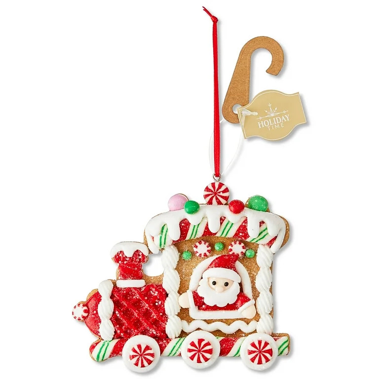 Multicolor Clay Dough Candy Train Christmas Ornament, 3.8", by Holiday Time | Walmart (US)