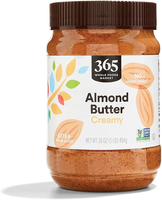 365 by Whole Foods Market, Creamy Almond Butter, 16 Ounce | Amazon (US)