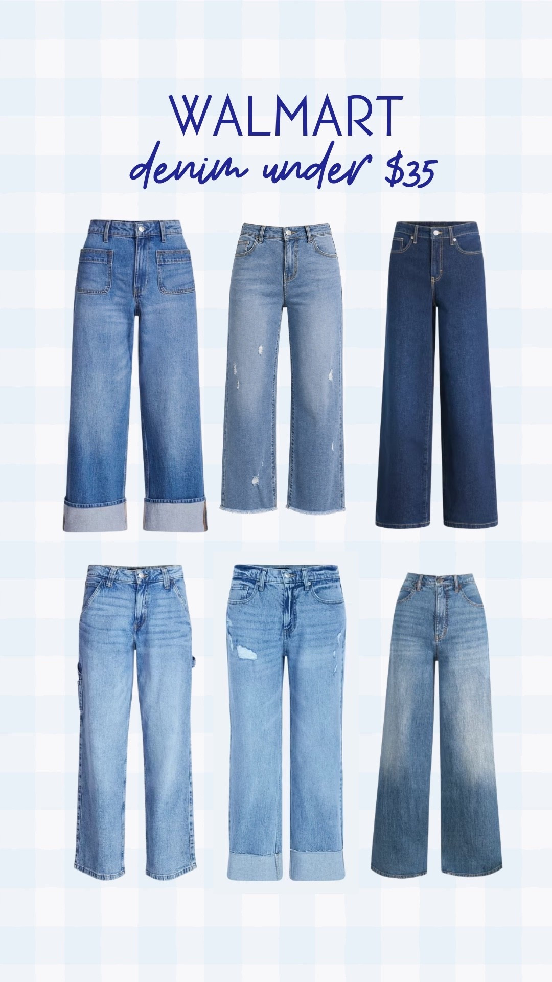 Walmart denim all under $35 👖✨

#LTKootd #LTKgrwm #LTKOver40
