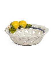 Made In Italy Lemon Fettuccia Round Serving Basket | TJ Maxx