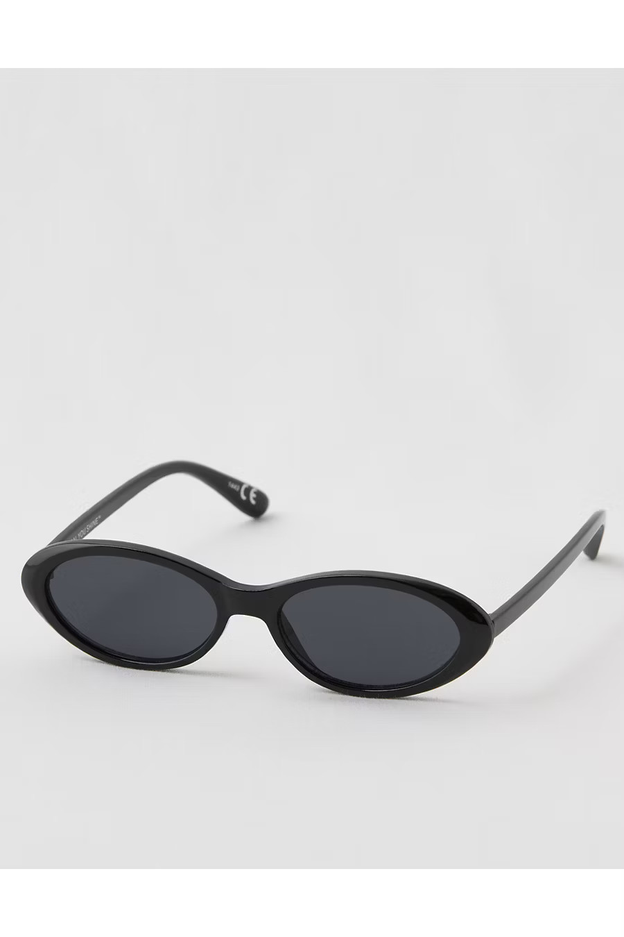 Aerie Skinny Oval Sunglasses Women's Black One Size | Aerie