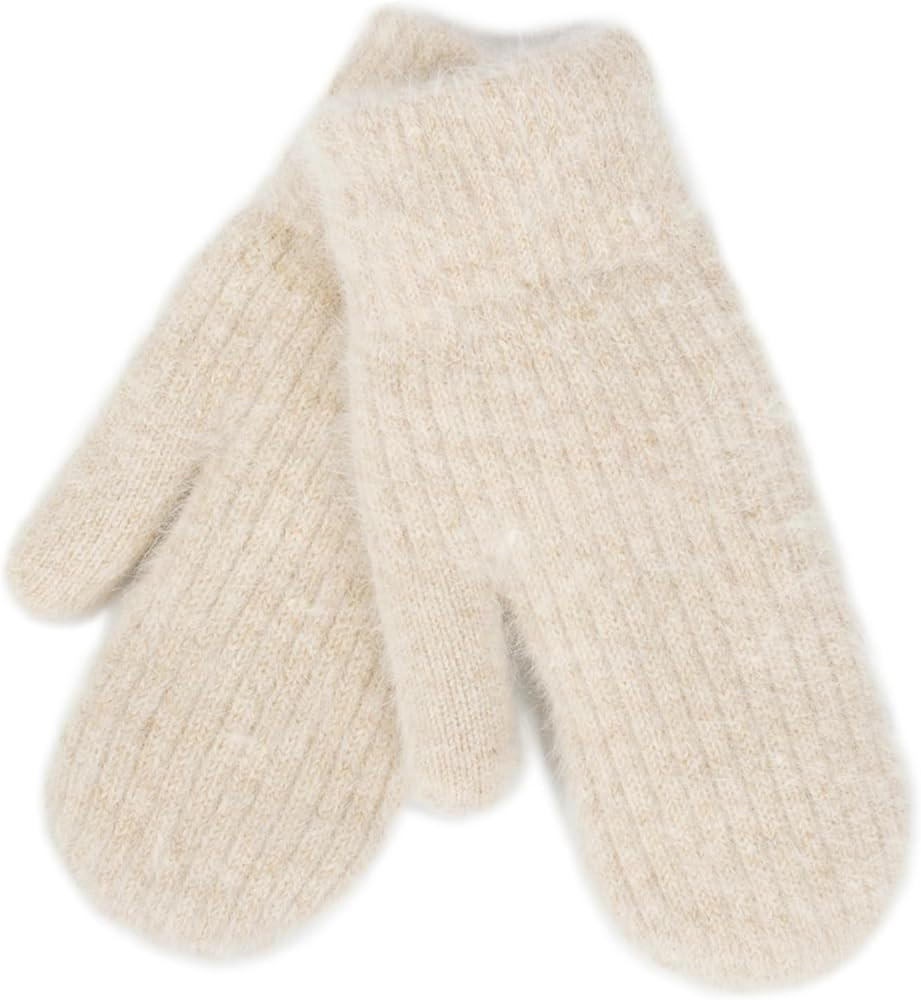 Womens-Winter-Mittens Warm-Knit-Gloves - Soft-Stretchy Faux-Rabbit-Fur-Mittens for Cold-Weather | Amazon (US)