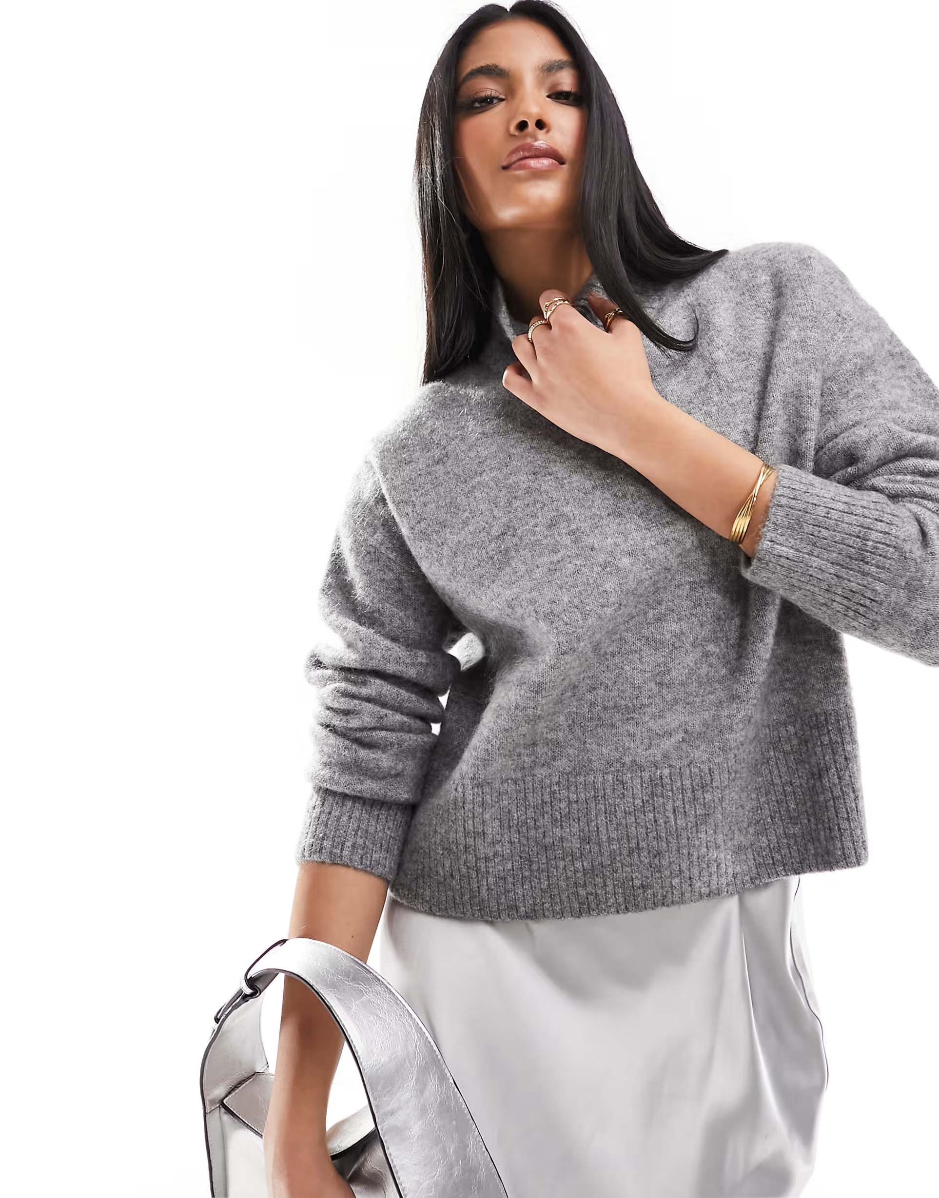 & Other Stories wool and merino sweater in grey | ASOS (Global)