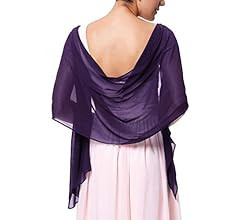 Kate Kasin Soft Chiffon Pashmina Scarf Shawls and Wraps for Formal Evening Party Dress, Bride Bri... | Amazon (US)