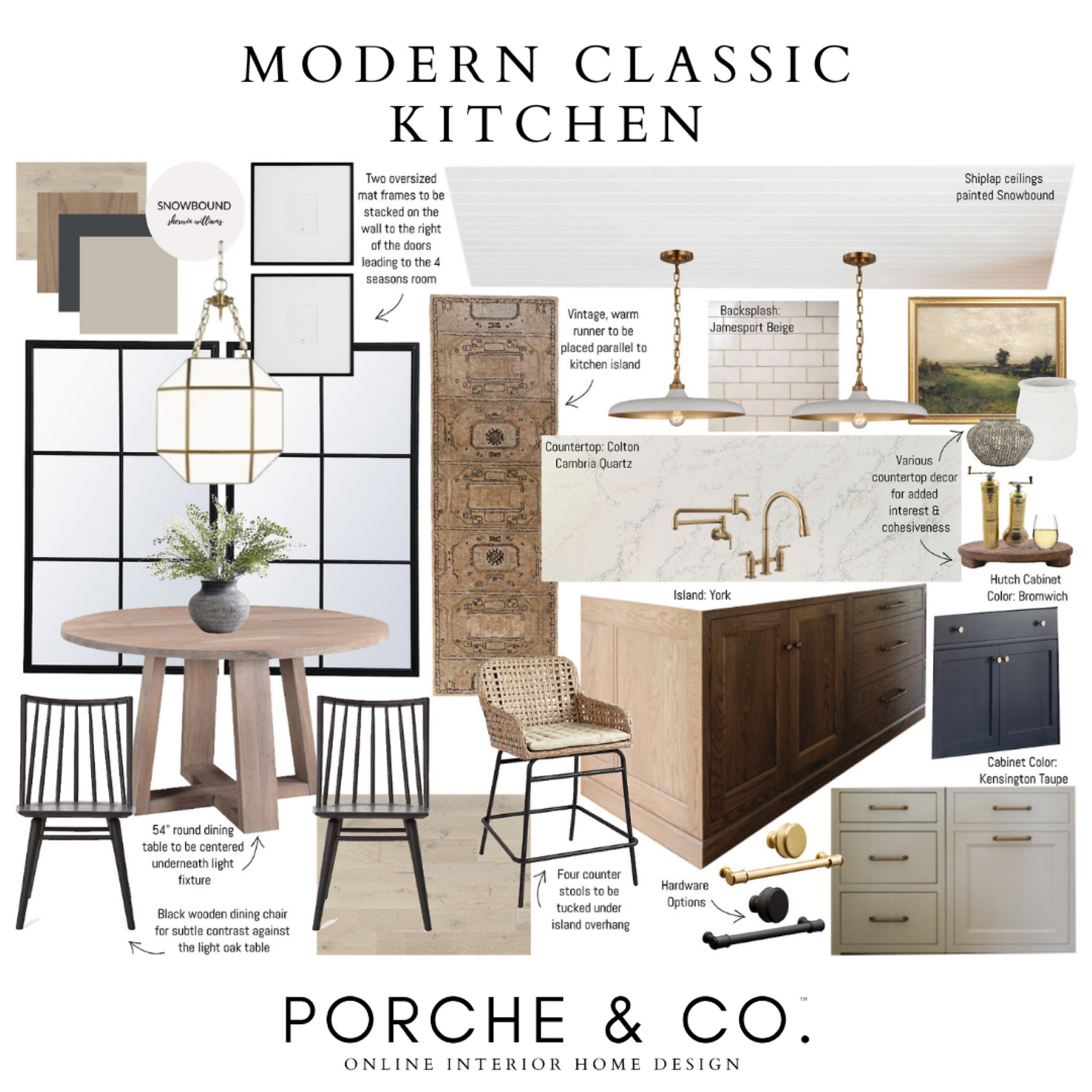 Kitchen mood board, kitchen design, kitchen decor, kitchen inspo, transitional kitchen, island pendants, kitchen runner, round dining table #kitchen #moodboard 

#LTKhome #LTKstyletip #LTKsalealert