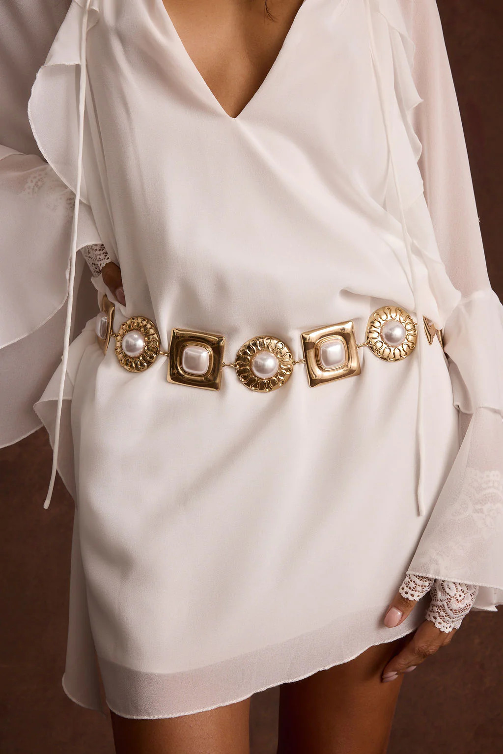 Beau Pearl Statement Chain Belt | 12th Tribe