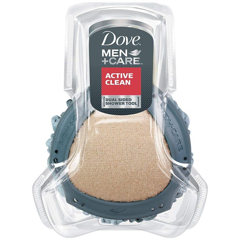 Dove Men+Care Active Clean, Dual Sided Shower Loofah, Hydrate Skin, 1ct | Walmart (US)