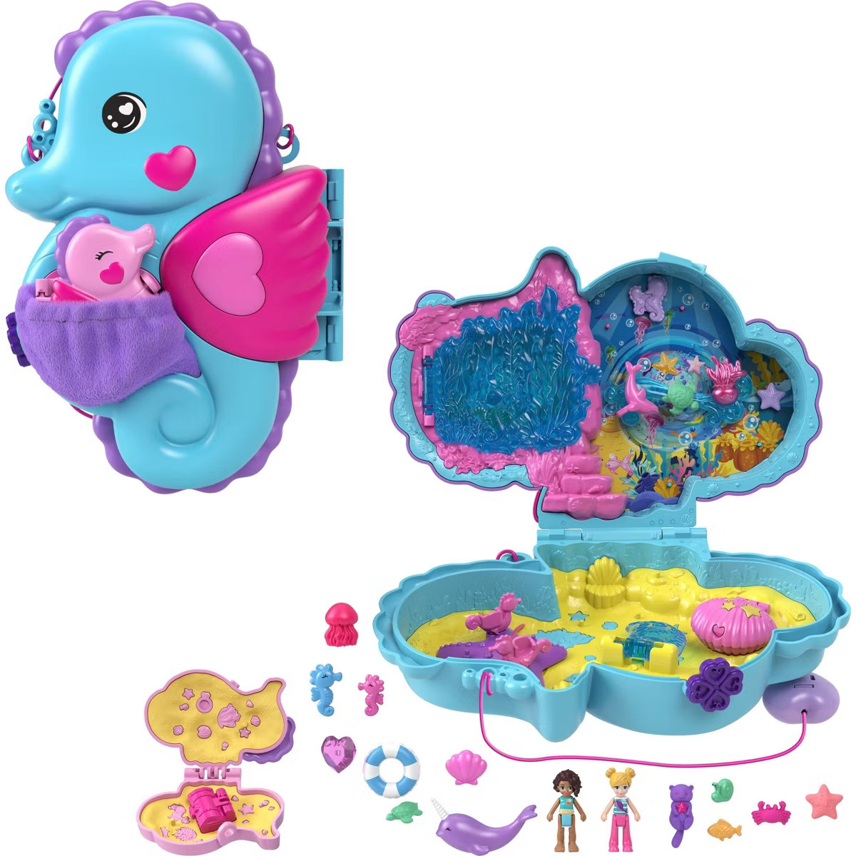 Polly Pocket Daddy & Me Seahorse Purse & Accessories | Target