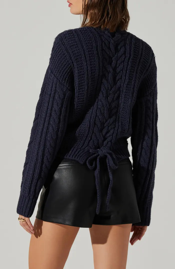 Laverne Lace-Up Back Sweater | Nordstrom