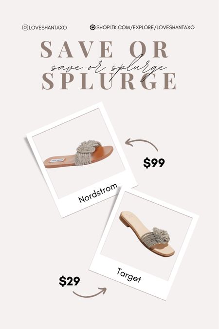 New target sandals. New at target. Save or splurge. Save vs splurge. Get the look for less. Affordable fashion. Nordstrom. Summer shoes. Summer finds. Target finds. Slides. Beaded sandals.

#LTKshoecrush #LTKstyletip #LTKunder50