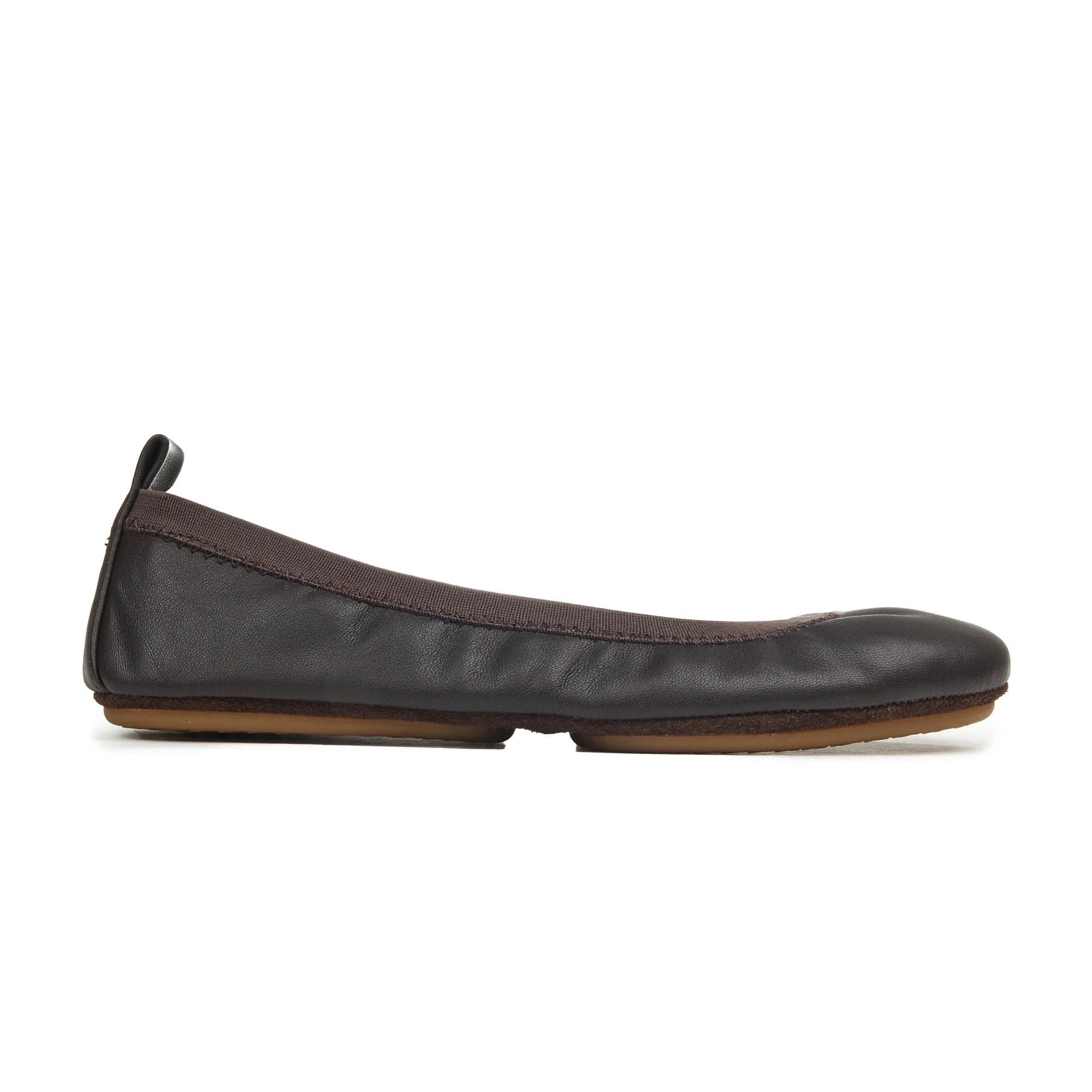 Samara Foldable Ballet Flat in Coffee Leather | Yosi Samra