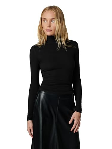 Joe's Jeans Women's The Tony Turtleneck Long Sleeve Top, Black | Amazon (US)