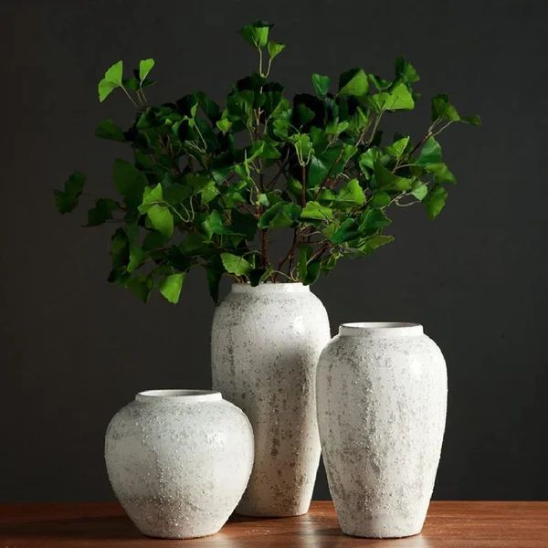 Gray 7.9'' Ceramic Floor Vase | Wayfair North America