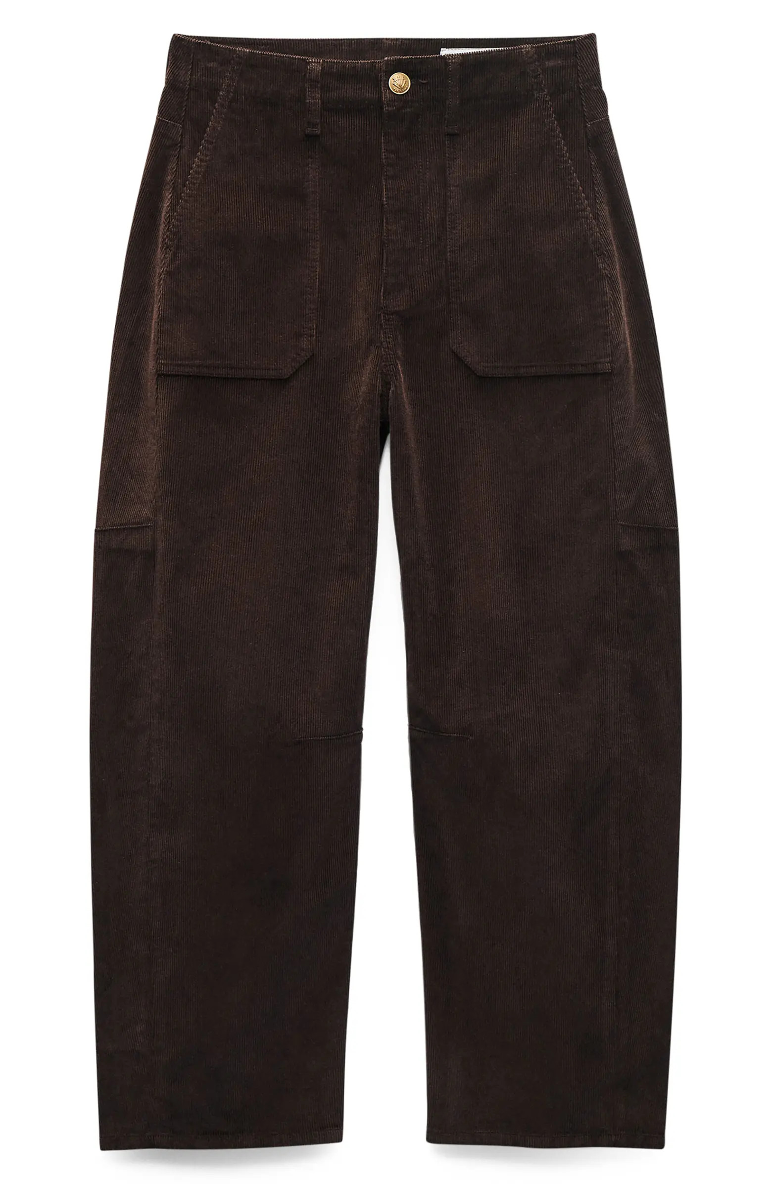 rag & bone Charlie Super High Waist Crop Barrel Corduroy Jeans | Nordstrom | Nordstrom