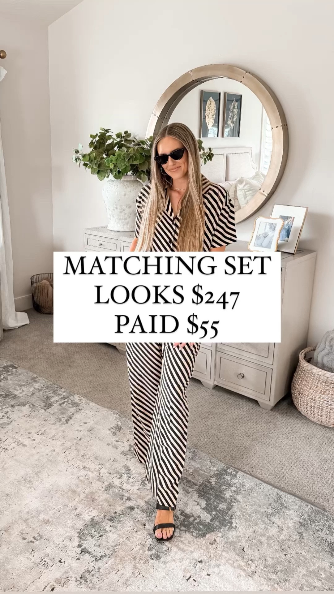 $55 vs $247 for the set that this reminds me of and you can also buy each piece separately! Sets make you look pulled together and chic. Dress up with sandals or down with sneakers!

This set runs true to size; I'm wearing a small in the top and medium in the bottom, for reference, and I'm 5'8"!

You do NOT need to spend a lot of money to look and feel INCREDIBLE! I’m here to help the budget conscious get the luxury lifestyle.

Summer Fashion / Summer Outfit  / Comfortable Outfit / Target Fashion / Affordable / Budget / Women’s Casual Outfit / Travel Outfit / Casual / Comfort / Matching Set / Look for Less

#LTKtravel #LTKfindsunder100 #LTKparties
