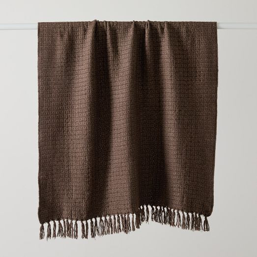 Cozy Textured Mini Basketweave Throw | West Elm (US)