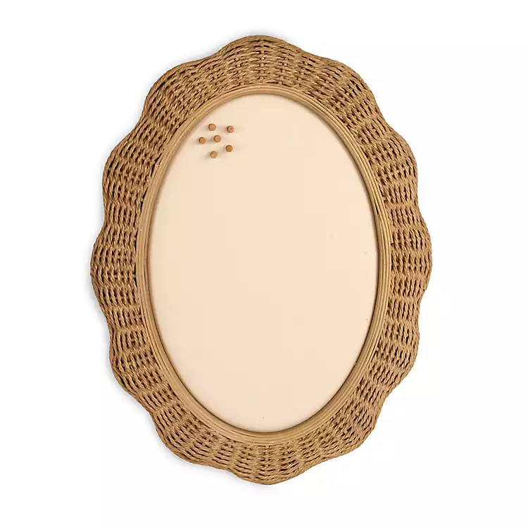 New! Oval Rattan Scalloped Pinboard | Kirklands