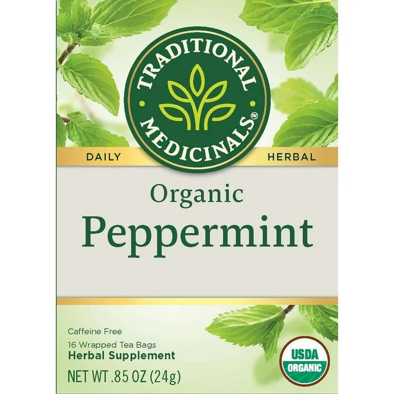 Traditional Medicinals Peppermint, Organic Tea Bags, 16 Count - Walmart.com | Walmart (US)