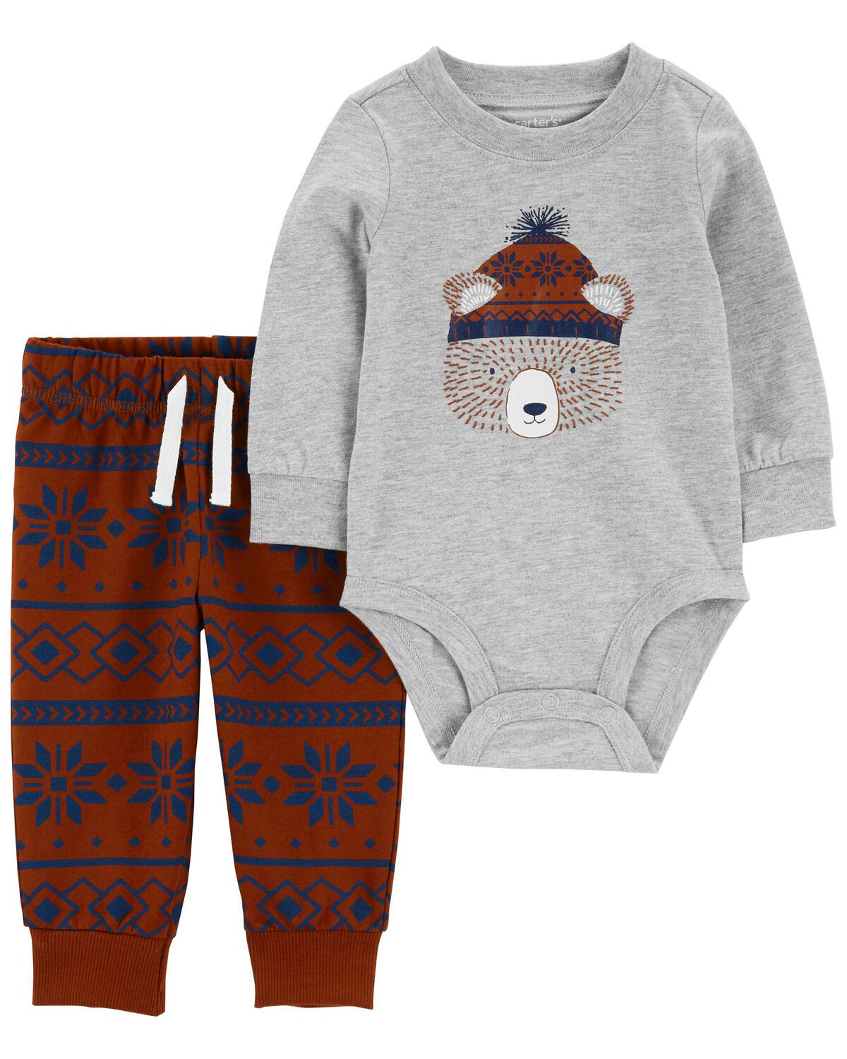Multi Baby 2-Piece Bear Bodysuit Pant Set | carters.com | Carter's