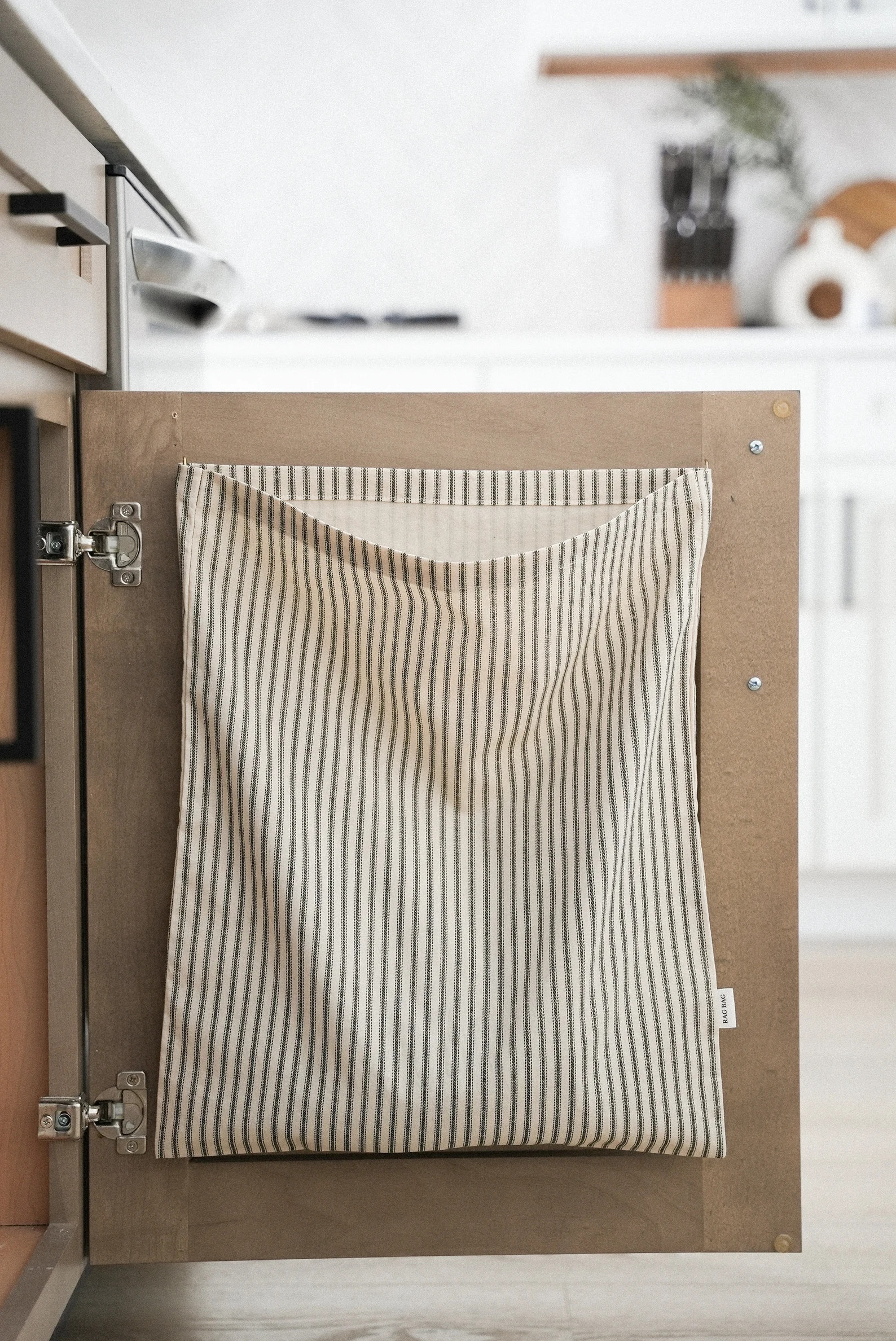 Handmade *Original* Rag Bag, Vintage Stripe Cloth Towel Holder | Etsy (Global)