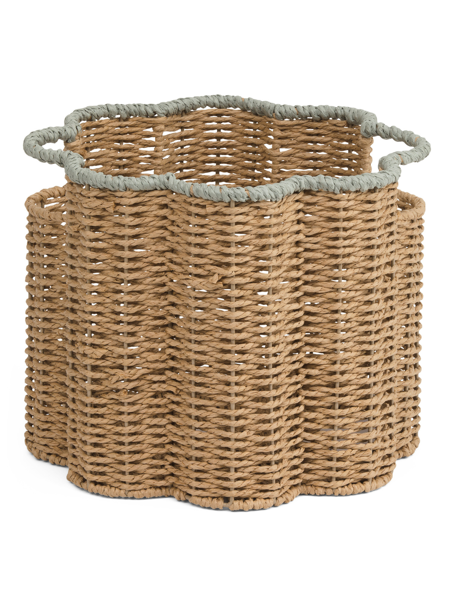 Medium Paper Basket With Scallop Accent | TJ Maxx