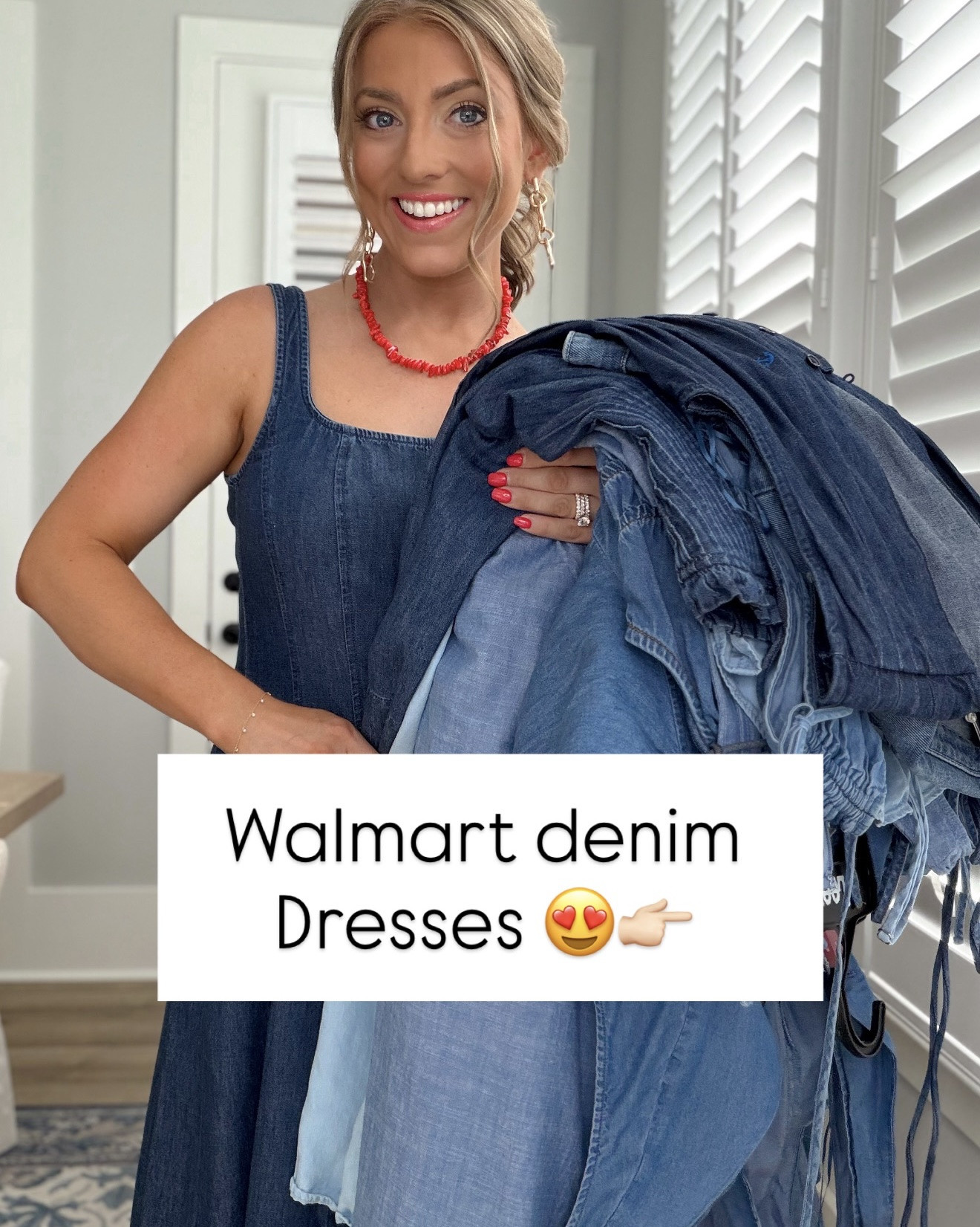 Walmart denim dresses are having a moment and I’m not mad about it 🤩👗

Rounded up all of the cutest Walmart denim dresses I could find, and honestly… every single one is a winner! From casual everyday styles to elevated silhouettes that look so much more expensive than they are, these are the pieces you’ll reach for all season long.

I’m especially loving all the fun details—smocked bodices, puff sleeves, embroidered accents, tiered skirts, button-front styles, and the prettiest light and dark denim washes. These are perfect for summer vacations, weekend brunch, family photos, Fourth of July celebrations, concerts, and everyday wear.

Which one is your favorite? 💙

#WalmartFashion #WalmartFinds #WalmartStyle #DenimDress #DenimDresses #SummerStyle #AffordableFashion #WomensFashion #OOTD #FashionFinds #WalmartNewArrivals #BudgetFriendlyFashion #SummerOutfits #CasualStyle #MidiDress #MiniDress #FashionOver40 #EverydayStyle #StyleInspiration #HeadToToeWalmart

#LTKootd #LTKPetite