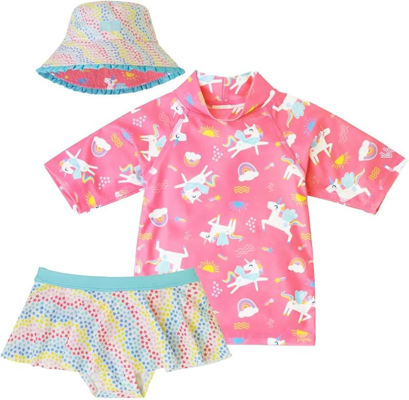 UV SKINZ UPF 50+ Girls' 3-Piece Swim Set | Amazon (US)