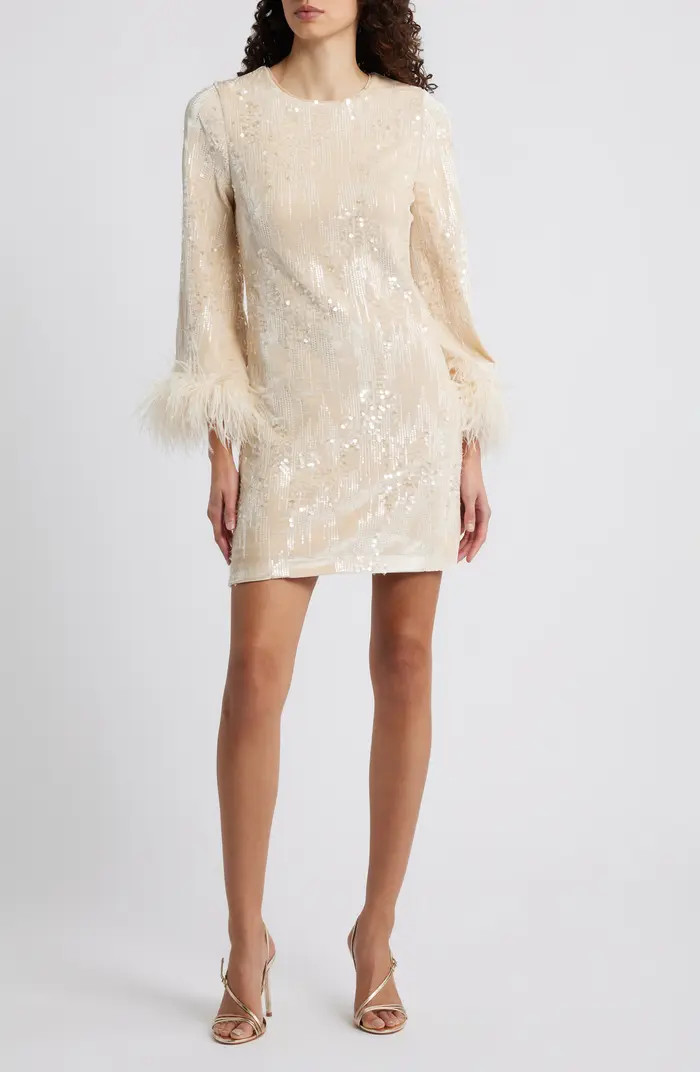 Julia Jordan Sequin Embellished Minidress | Nordstrom | Nordstrom