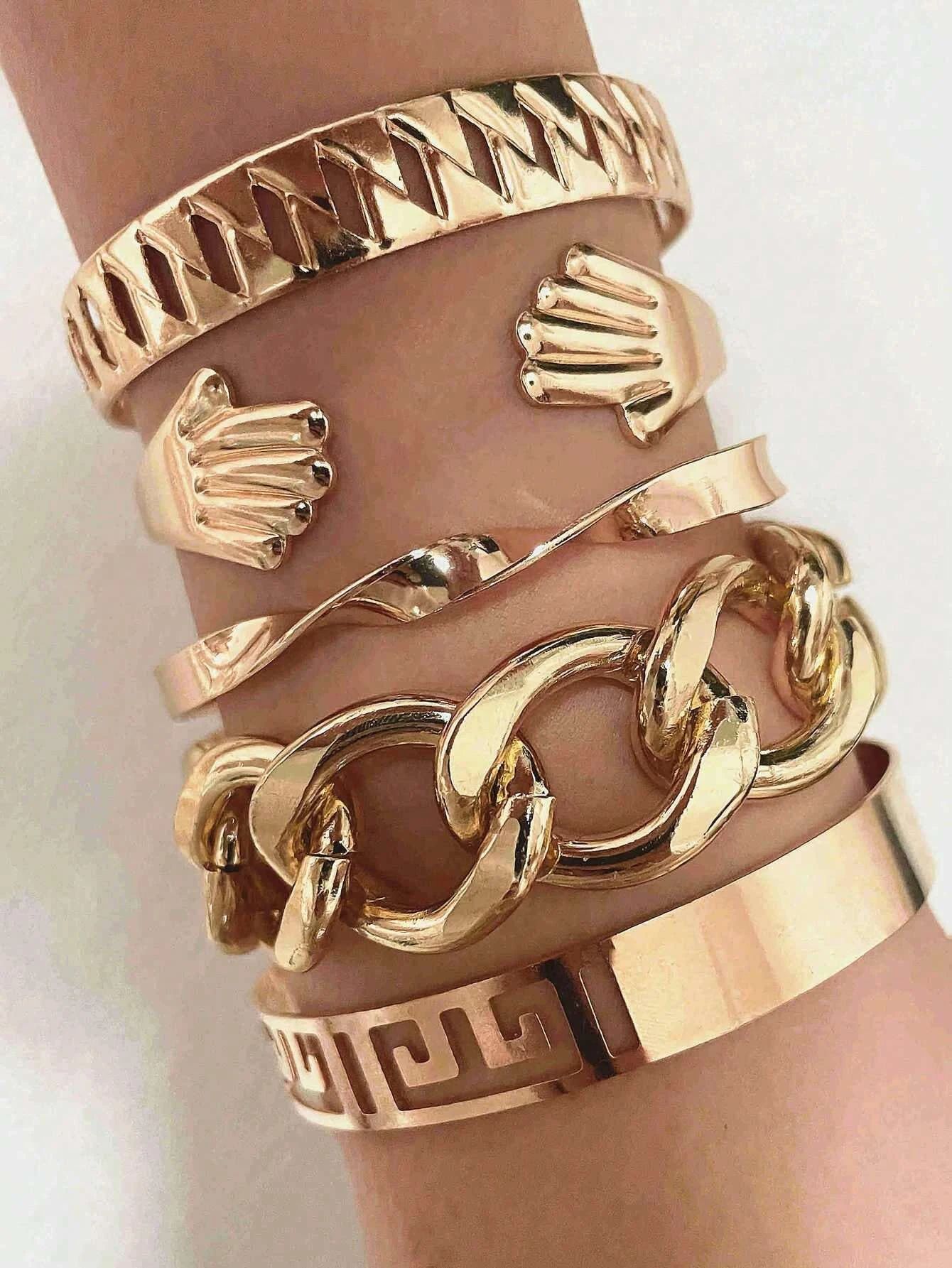 5pcs/set Fashionable Hand Decor Bracelet For Women For Daily Decoration | SHEIN