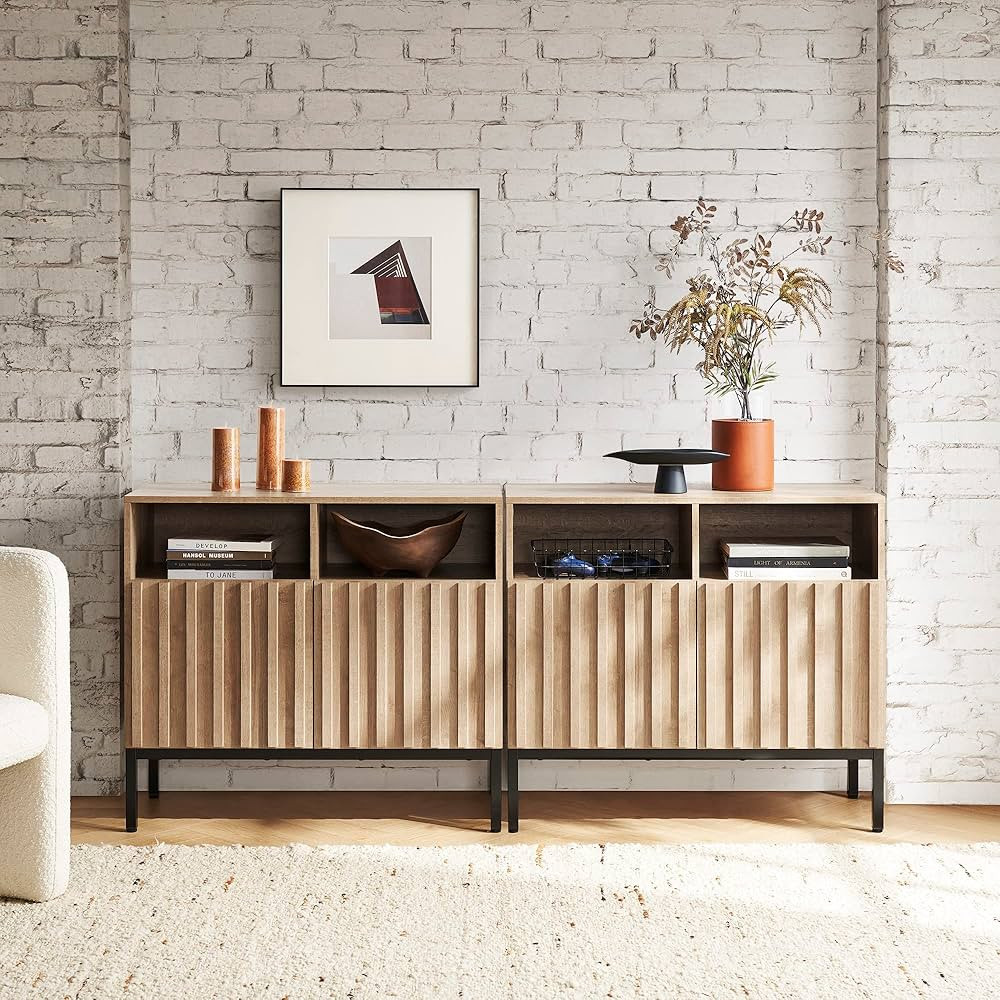 mopio Norwin Storage Cabinet, Modern Rustic Industrial Buffet Sideboard, Accent Console Credenza,... | Amazon (US)