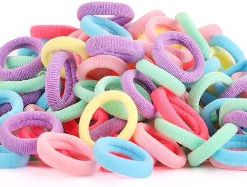 200 Pack Hair Ties BEoffer Baby Toddlers Girls Elastics Hair Bands No Damage Multicolor Colorful ... | Amazon (US)
