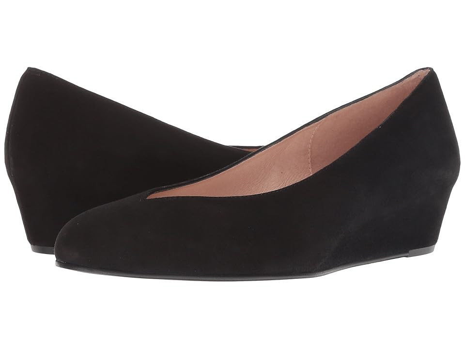 French Sole Cubic Wedge Heel Women's Shoes Black Suede : 11 M | Zappos