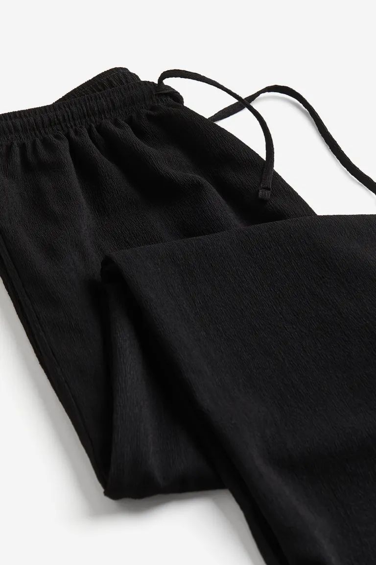 Wide-cut Pull-on Pants - Black - Ladies | H&M US | H&M (US + CA)