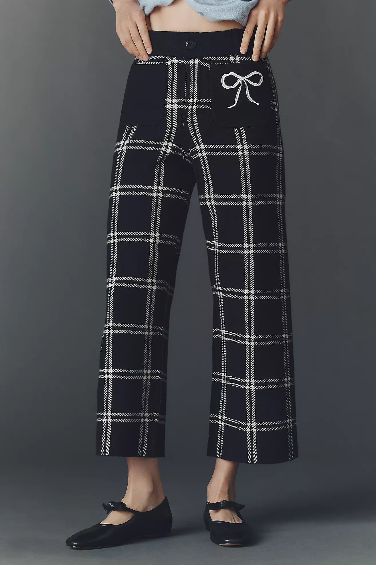 The Colette Sweater Crop High-Rise Wide-Leg Pants by Maeve | Anthropologie (US)