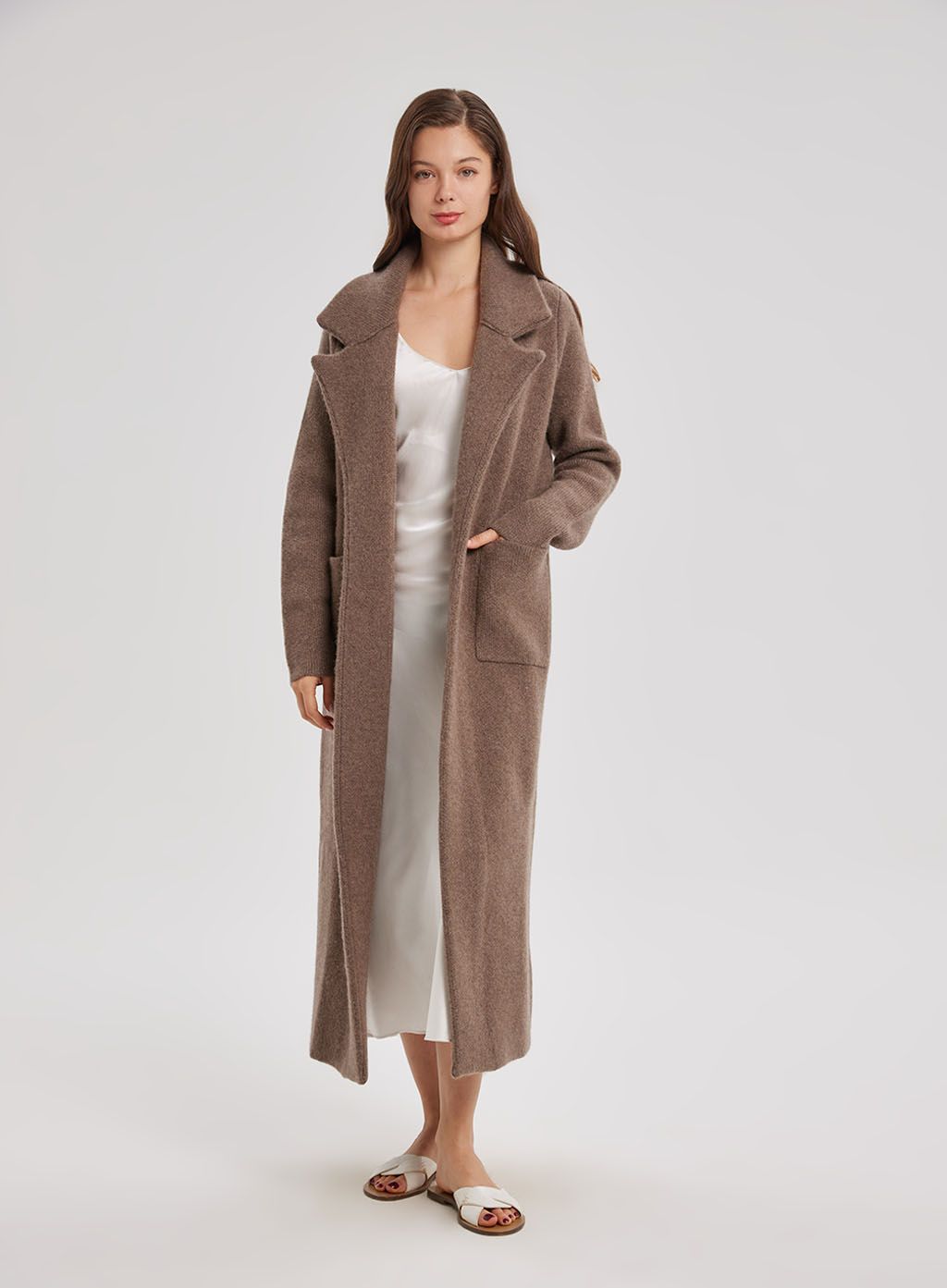 Open Front Knit Yak-Wool Coat | NAP Loungewear