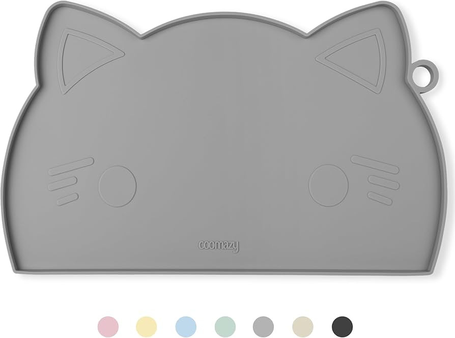 Coomazy Thicker Non-Slip Silicone Dog Mat with Raised Edge - Waterproof, Prevents Food Spills and... | Amazon (US)