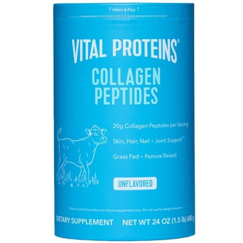 Vital Proteins Natural Whole Nutrition Collagen Peptides - Pasture Raised, Grass Fed, Paleo Friendly, Gluten Free, Single Ingredient - 24 Ounce | Amazon (US)