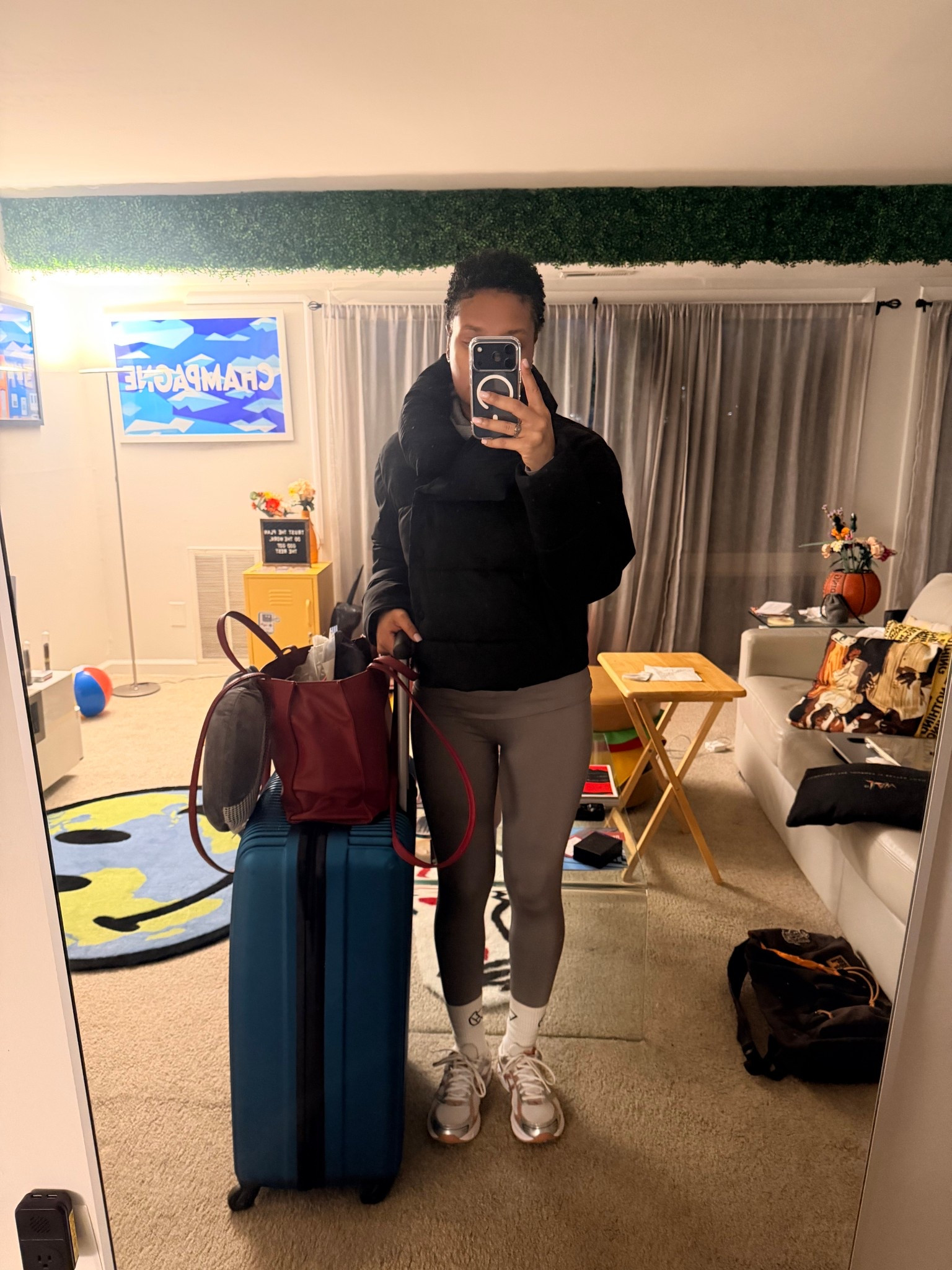 Travel for to San Francisco! I wore this thermal set, and scarf and my envelope coat with a pair of comfy sneakers! 

#LTKTravel #LTKdayinmylife #LTKPetite