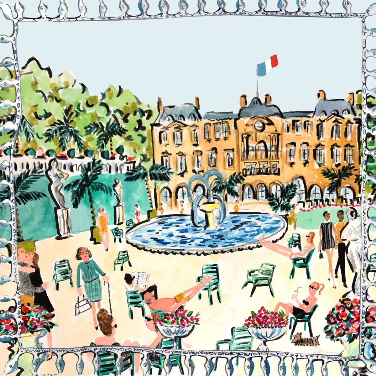 Paris Silk Scarf | Wolf & Badger (US)